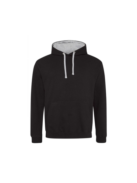 jet black-heather grey
