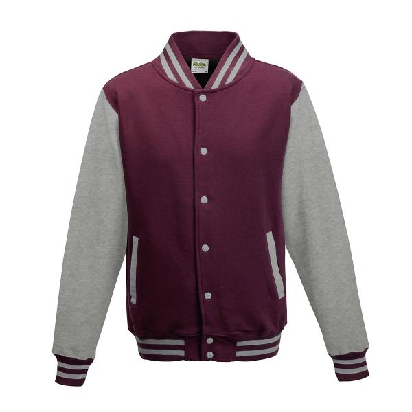 burgundy/heather grey