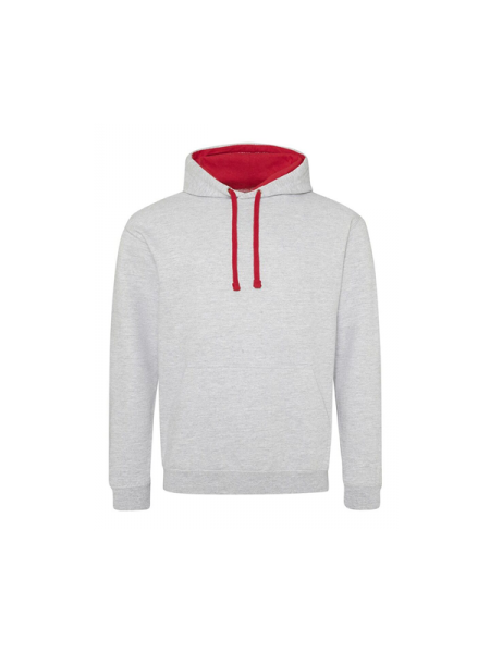 heather grey-fire red