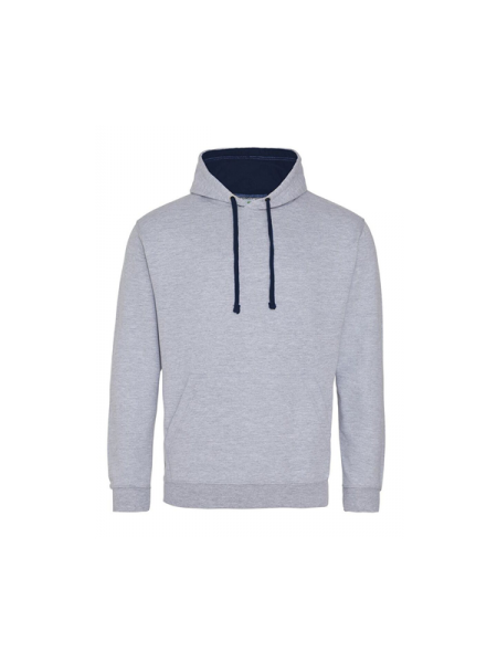 heather grey-french navy